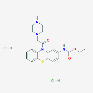 molecular formula C22H28Cl2N4O3S B6048020 ethyl {10-[(4-methyl-1-piperazinyl)acetyl]-10H-phenothiazin-2-yl}carbamate dihydrochloride 