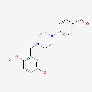 molecular formula C21H26N2O3 B6048024 1-{4-[4-(2,5-dimethoxybenzyl)-1-piperazinyl]phenyl}ethanone 