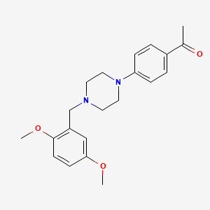 molecular formula C21H26N2O3 B6048024 1-[4-[4-[(2,5-dimethoxyphenyl)methyl]piperazin-1-yl]phenyl]ethanone 