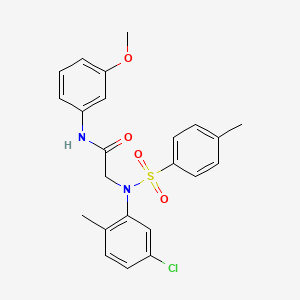 molecular formula C23H23ClN2O4S B6048032 N~2~-(5-chloro-2-methylphenyl)-N~1~-(3-methoxyphenyl)-N~2~-[(4-methylphenyl)sulfonyl]glycinamide 