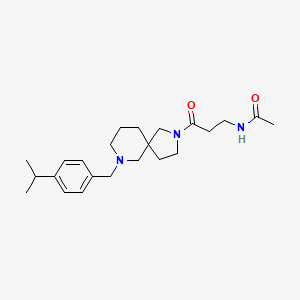 molecular formula C23H35N3O2 B6048036 N-{3-[7-(4-isopropylbenzyl)-2,7-diazaspiro[4.5]dec-2-yl]-3-oxopropyl}acetamide 