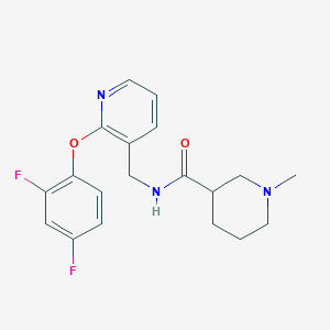 molecular formula C19H21F2N3O2 B6048041 N-{[2-(2,4-difluorophenoxy)-3-pyridinyl]methyl}-1-methyl-3-piperidinecarboxamide 