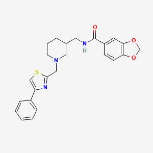 molecular formula C24H25N3O3S B6048053 N-({1-[(4-phenyl-1,3-thiazol-2-yl)methyl]-3-piperidinyl}methyl)-1,3-benzodioxole-5-carboxamide 