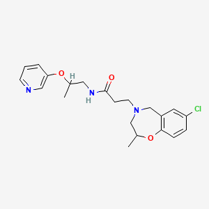 molecular formula C21H26ClN3O3 B6048054 3-(7-chloro-2-methyl-2,3-dihydro-1,4-benzoxazepin-4(5H)-yl)-N-[2-(3-pyridinyloxy)propyl]propanamide 