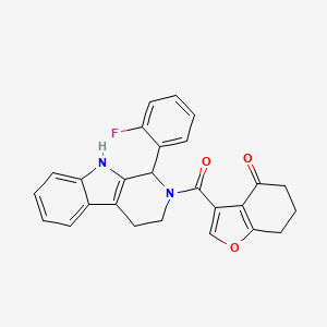 3-{[1-(2-fluorophenyl)-1,3,4,9-tetrahydro-2H-beta-carbolin-2-yl]carbonyl}-6,7-dihydro-1-benzofuran-4(5H)-one