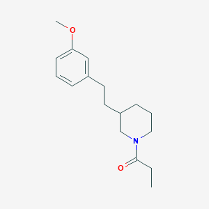 molecular formula C17H25NO2 B6048093 3-[2-(3-methoxyphenyl)ethyl]-1-propionylpiperidine 