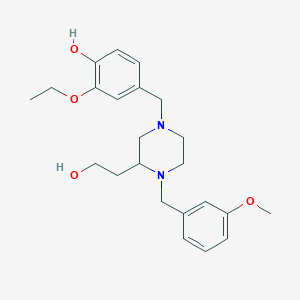 2-ethoxy-4-{[3-(2-hydroxyethyl)-4-(3-methoxybenzyl)-1-piperazinyl]methyl}phenol