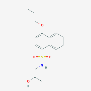 molecular formula C16H21NO4S B604811 N-(2-hydroxypropyl)-4-propoxy-1-naphthalenesulfonamide CAS No. 1087646-26-1