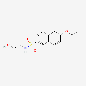 molecular formula C15H19NO4S B604813 6-ethoxy-N-(2-hydroxypropyl)-2-naphthalenesulfonamide CAS No. 1087646-32-9
