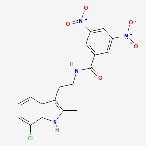 molecular formula C18H15ClN4O5 B6048140 N-[2-(7-chloro-2-methyl-1H-indol-3-yl)ethyl]-3,5-dinitrobenzamide 