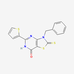 3-benzyl-5-(2-thienyl)-2-thioxo-2,3-dihydro[1,3]thiazolo[4,5-d]pyrimidin-7(6H)-one