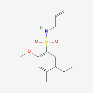 molecular formula C14H21NO3S B604818 N-allyl-5-isopropyl-2-methoxy-4-methylbenzenesulfonamide CAS No. 1087646-63-6