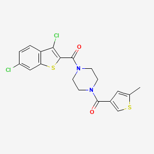 1-[(3,6-dichloro-1-benzothien-2-yl)carbonyl]-4-[(5-methyl-3-thienyl)carbonyl]piperazine