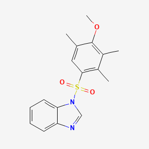 molecular formula C17H18N2O3S B604820 4-(1H-benzimidazol-1-ylsulfonyl)-2,3,6-trimethylphenyl methyl ether CAS No. 1018058-41-7