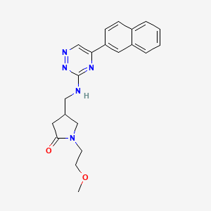 1-(2-methoxyethyl)-4-({[5-(2-naphthyl)-1,2,4-triazin-3-yl]amino}methyl)-2-pyrrolidinone