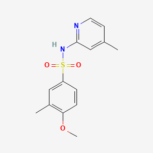 molecular formula C14H16N2O3S B604823 4-methoxy-3-methyl-N-(4-methyl-2-pyridinyl)benzenesulfonamide CAS No. 1087646-85-2