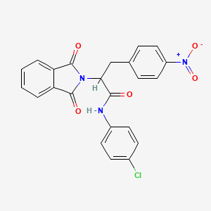 N-(4-chlorophenyl)-2-(1,3-dioxo-1,3-dihydro-2H-isoindol-2-yl)-3-(4-nitrophenyl)propanamide