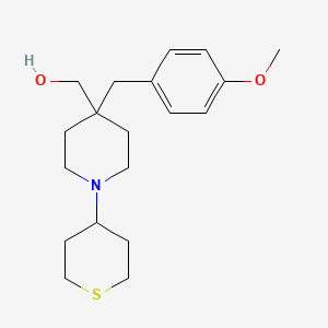 [4-(4-methoxybenzyl)-1-(tetrahydro-2H-thiopyran-4-yl)-4-piperidinyl]methanol
