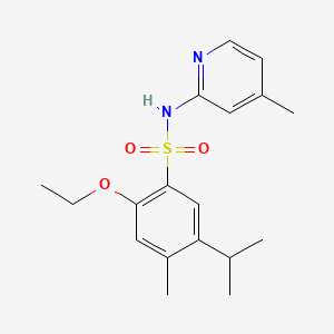 molecular formula C18H24N2O3S B604826 2-ethoxy-5-isopropyl-4-methyl-N-(4-methyl-2-pyridinyl)benzenesulfonamide CAS No. 1087646-88-5