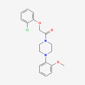 molecular formula C19H21ClN2O3 B6048286 1-[(2-chlorophenoxy)acetyl]-4-(2-methoxyphenyl)piperazine 