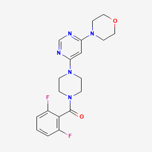 molecular formula C19H21F2N5O2 B6048291 4-{6-[4-(2,6-difluorobenzoyl)-1-piperazinyl]-4-pyrimidinyl}morpholine 