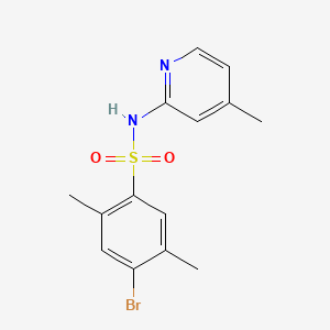 molecular formula C14H15BrN2O2S B604830 4-bromo-2,5-dimethyl-N-(4-methyl-2-pyridinyl)benzenesulfonamide CAS No. 1087646-92-1