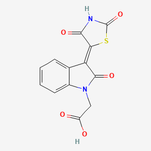 molecular formula C13H8N2O5S B6048305 [3-(2,4-dioxo-1,3-thiazolidin-5-ylidene)-2-oxo-2,3-dihydro-1H-indol-1-yl]acetic acid 