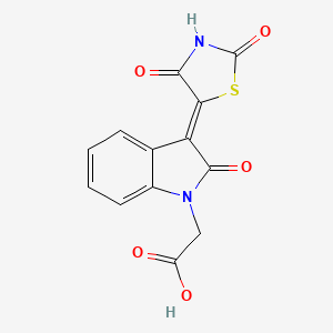 [3-(2,4-dioxo-1,3-thiazolidin-5-ylidene)-2-oxo-2,3-dihydro-1H-indol-1-yl]acetic acid