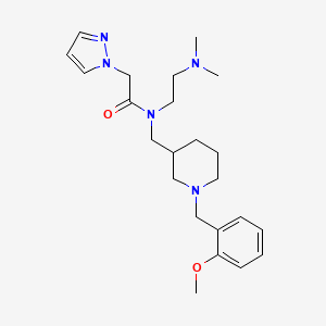 molecular formula C23H35N5O2 B6048309 N-[2-(dimethylamino)ethyl]-N-{[1-(2-methoxybenzyl)-3-piperidinyl]methyl}-2-(1H-pyrazol-1-yl)acetamide 