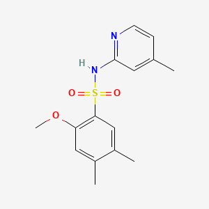 molecular formula C15H18N2O3S B604831 2-methoxy-4,5-dimethyl-N-(4-methyl-2-pyridinyl)benzenesulfonamide CAS No. 1087646-94-3