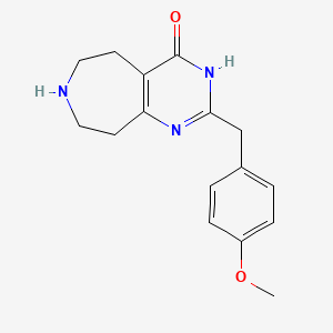 molecular formula C16H19N3O2 B6048318 2-(4-methoxybenzyl)-3,5,6,7,8,9-hexahydro-4H-pyrimido[4,5-d]azepin-4-one 