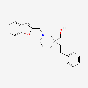 molecular formula C23H27NO2 B6048325 [1-(1-benzofuran-2-ylmethyl)-3-(2-phenylethyl)-3-piperidinyl]methanol 