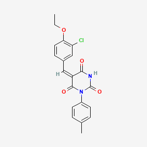 5-(3-chloro-4-ethoxybenzylidene)-1-(4-methylphenyl)-2,4,6(1H,3H,5H)-pyrimidinetrione