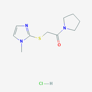 molecular formula C10H16ClN3OS B6048359 1-methyl-2-{[2-oxo-2-(1-pyrrolidinyl)ethyl]thio}-1H-imidazole hydrochloride 