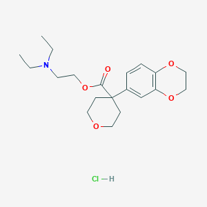 molecular formula C20H30ClNO5 B6048408 2-(diethylamino)ethyl 4-(2,3-dihydro-1,4-benzodioxin-6-yl)tetrahydro-2H-pyran-4-carboxylate hydrochloride 