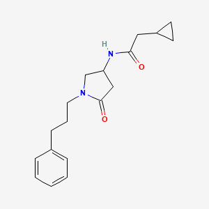 molecular formula C18H24N2O2 B6048415 2-cyclopropyl-N-[5-oxo-1-(3-phenylpropyl)-3-pyrrolidinyl]acetamide 