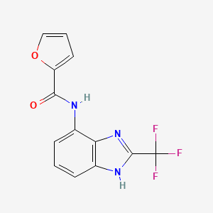 molecular formula C13H8F3N3O2 B6048442 N-[2-(trifluoromethyl)-1H-benzimidazol-4-yl]-2-furamide 