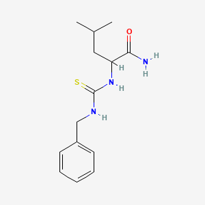 molecular formula C14H21N3OS B6048484 N~2~-[(benzylamino)carbonothioyl]leucinamide 