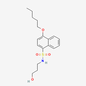 B604850 N-(3-hydroxypropyl)-4-(pentyloxy)-1-naphthalenesulfonamide CAS No. 1087639-57-3