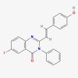 2-[2-(4-hydroxyphenyl)vinyl]-6-iodo-3-phenyl-4(3H)-quinazolinone
