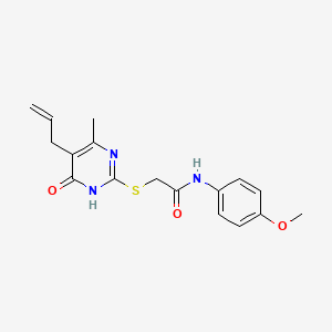 2-[(5-allyl-4-methyl-6-oxo-1,6-dihydro-2-pyrimidinyl)thio]-N-(4-methoxyphenyl)acetamide