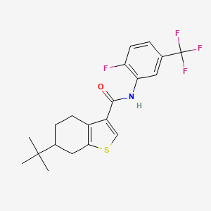 6-tert-butyl-N-[2-fluoro-5-(trifluoromethyl)phenyl]-4,5,6,7-tetrahydro-1-benzothiophene-3-carboxamide