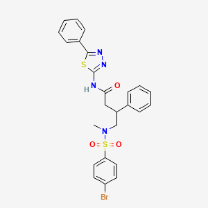 4-[[(4-bromophenyl)sulfonyl](methyl)amino]-3-phenyl-N-(5-phenyl-1,3,4-thiadiazol-2-yl)butanamide