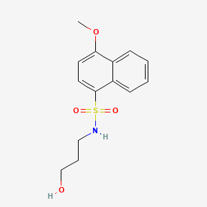 B604852 N-(3-hydroxypropyl)-4-methoxy-1-naphthalenesulfonamide CAS No. 1018158-50-3