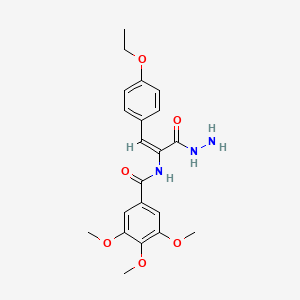 molecular formula C21H25N3O6 B6048597 N-[2-(4-ethoxyphenyl)-1-(hydrazinocarbonyl)vinyl]-3,4,5-trimethoxybenzamide 