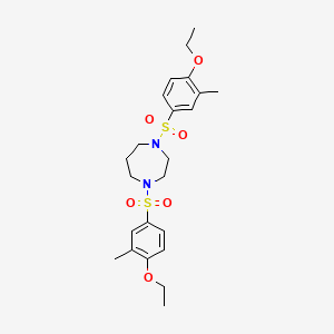 molecular formula C23H32N2O6S2 B604862 1,4-Bis(4-ethoxy-3-methylbenzenesulfonyl)-1,4-diazepane CAS No. 1219589-93-1