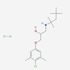 molecular formula C19H33Cl2NO2 B6048623 1-(4-chloro-3,5-dimethylphenoxy)-3-[(1,1,3,3-tetramethylbutyl)amino]-2-propanol hydrochloride 