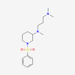 molecular formula C17H29N3O2S B6048631 N,N,N'-trimethyl-N'-[1-(phenylsulfonyl)-3-piperidinyl]-1,3-propanediamine 