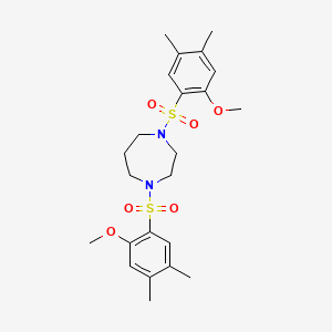 molecular formula C23H32N2O6S2 B604864 1,4-Bis(2-methoxy-4,5-dimethylbenzenesulfonyl)-1,4-diazepane CAS No. 1219589-78-2