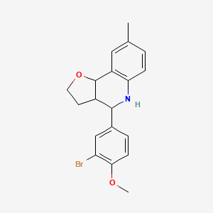 molecular formula C19H20BrNO2 B6048667 4-(3-bromo-4-methoxyphenyl)-8-methyl-2,3,3a,4,5,9b-hexahydrofuro[3,2-c]quinoline 